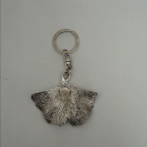 Michael Aram Silver Leaf Keychain